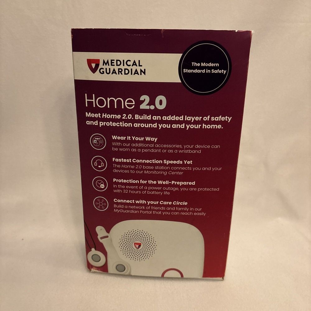 Medical Guardian Home 2.0 Complete Device Kit Home Care Senior Elderly Wristband